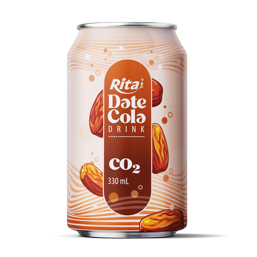 Rita Date Cola Drink Natural Date Fruit Extract Carbonated Beverage 330ml Can